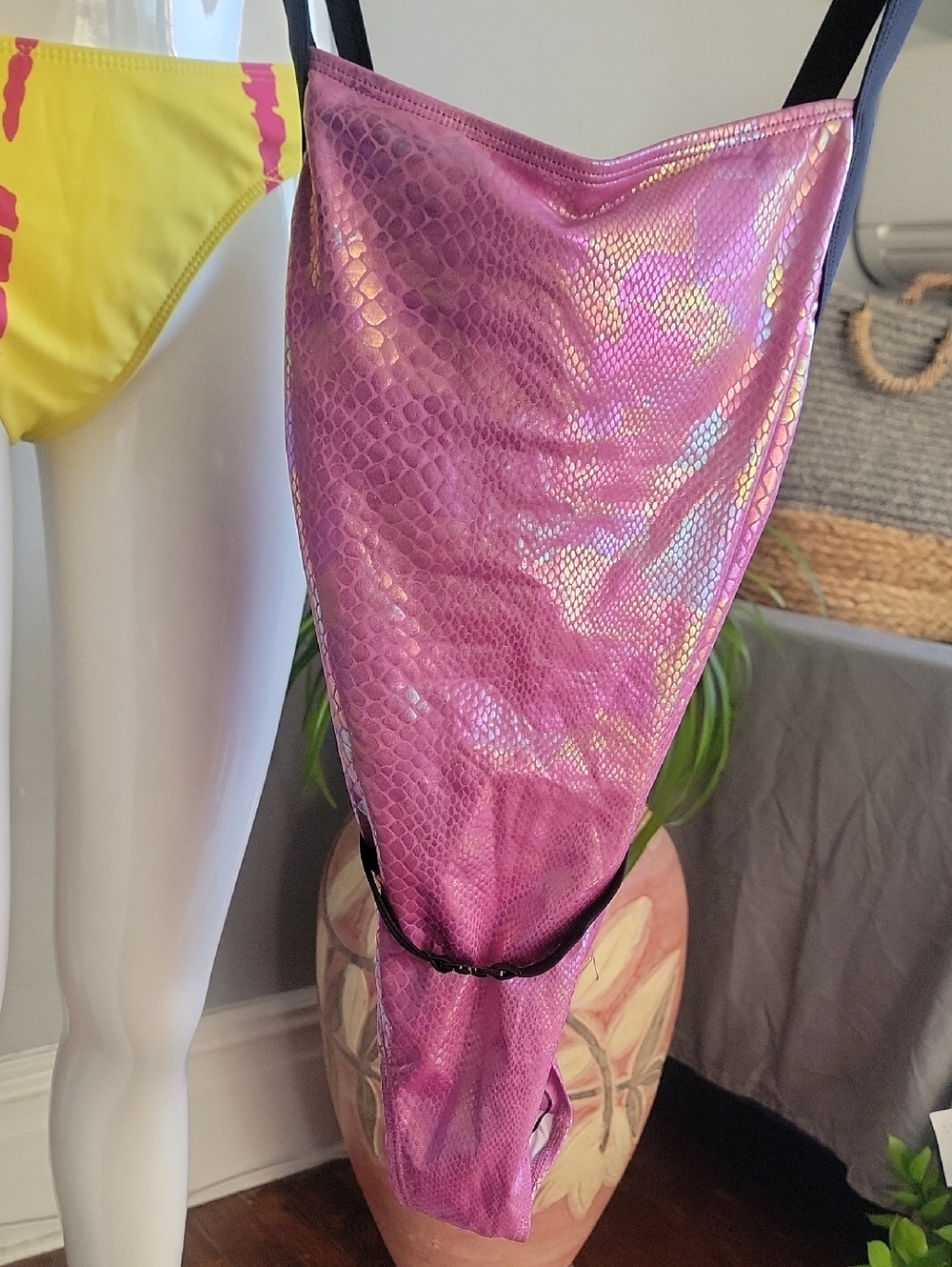 SHEIN Metallic Swimsuit Sz L